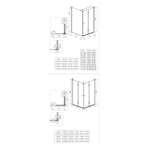 Deante Kerria plus kabina prysznicowa nero 90x90