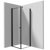 Deante Kerria Plus kabina prysznicowa drzwi wahadłowe kwadratowa 90x90 cm czarna
