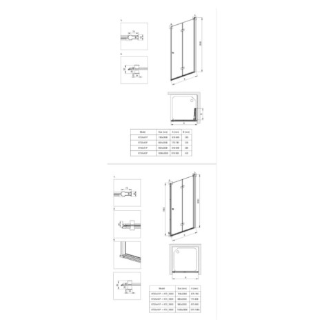 Deante Kerria plus kabina prysznicowa nero 80x80