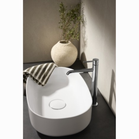 KFA Moza mini bateria umywalkowa nablatowa  stojąca chrom.
