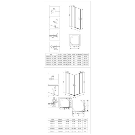 Deante Kerria plus kabina prysznicowa kwadratowa chrom 90x90