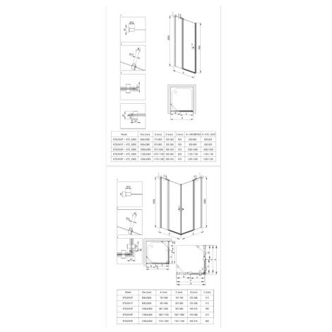 Deante Kerria plus kabina prysznicowa nero 90x90