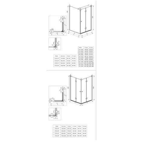 Deante Kerria plus kabina prysznicowa chrom 90x90