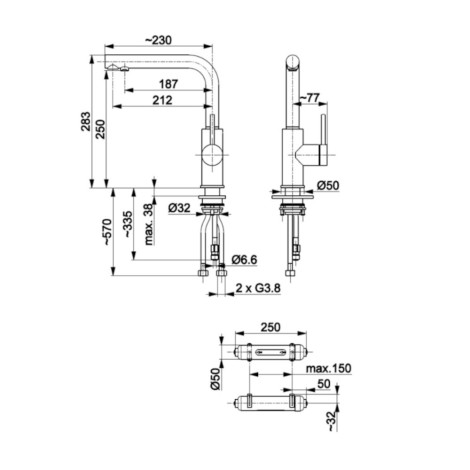 Kfa Duero Pure Basic bateria zlewozmywakowa z filtracją wody inox