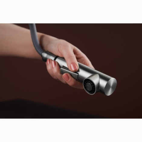 Kfa Duero Design Basic bateria zlewozmywakowa stojąca z wyciąganą wylewką inox.