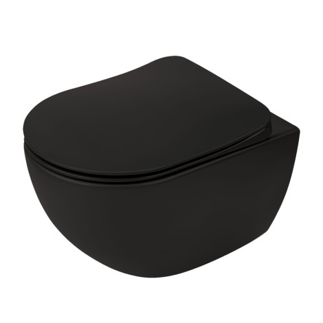 Deante Peonia Zero miska WC wisząca bezkołnierzowa czarna