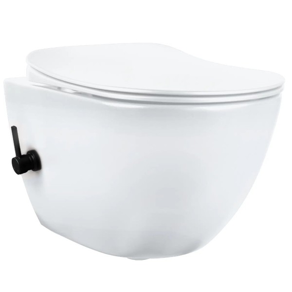 Deante Peonia miska WC wisząca z funkcją bidetu z deską i baterią mieszaczową