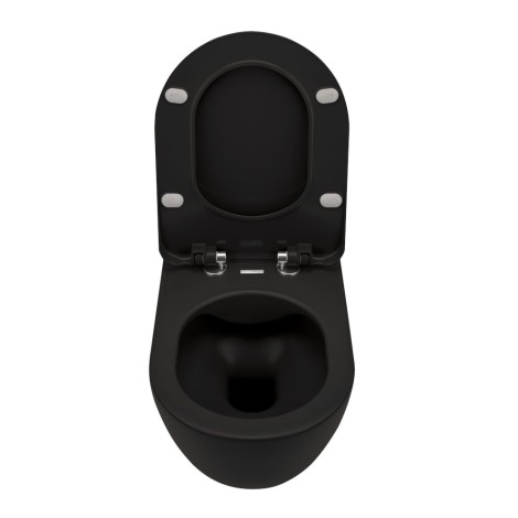 Deante Peonia Zero miska WC wisząca bezkołnierzowa czarna