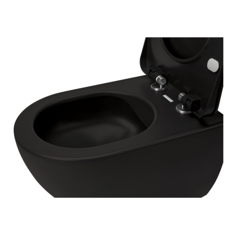 Deante Peonia Zero miska WC wisząca bezkołnierzowa czarna