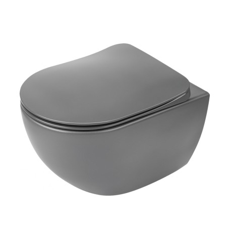 Deante Peonia Zero miska WC wisząca bezkołnierzowa antracy