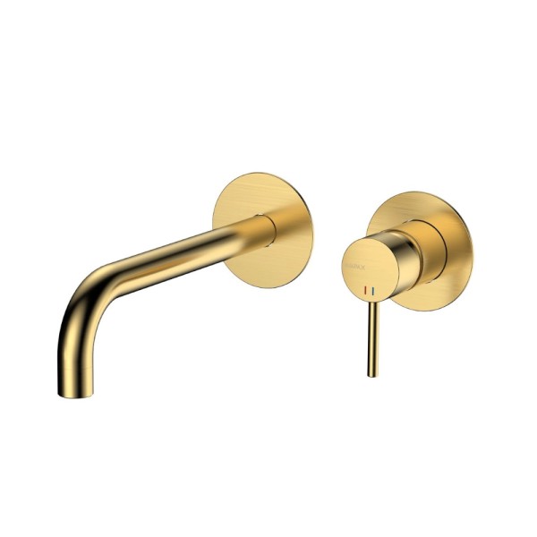 AVAPAX Ultimate bateria umywalkowa podtynkowa złoty szczotkowany