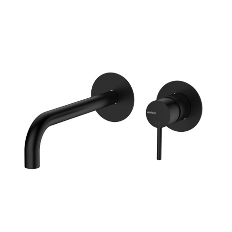 AVAPAX Ultimate bateria umywalkowa podtynkowa czarny mat