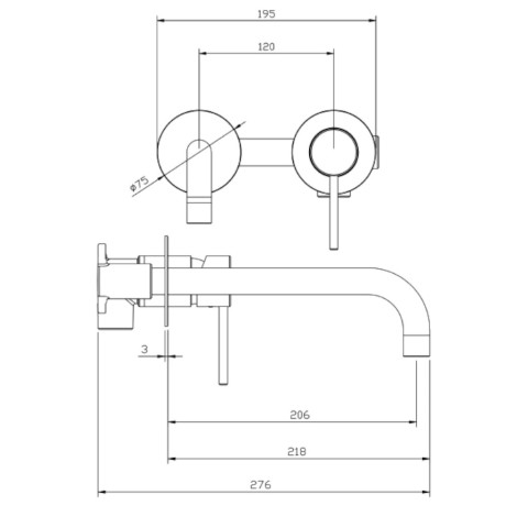 AVAPAX Ultimate bateria umywalkowa podtynkowa chrom