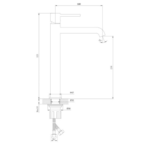 AVAPAX Ultimate bateria umywalkowa nablatowa złoty szczotkowany
