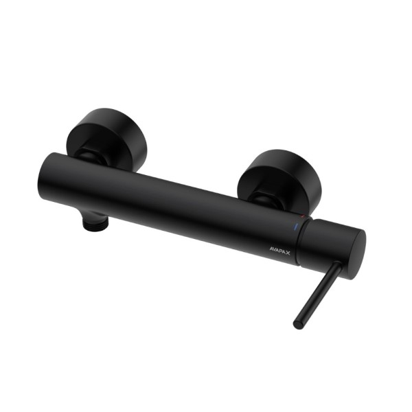 AVAPAX Ultimate bateria prysznicowa ścienna czarny mat