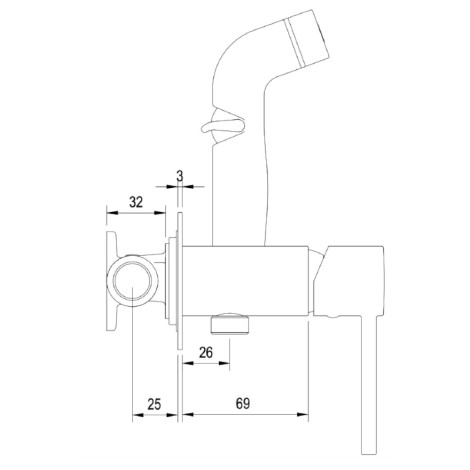 AVAPAX Ultimate bateria bidetowa podtynkowa złoty szczotkowany