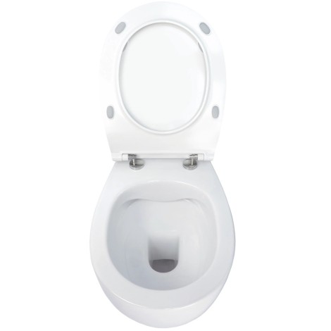 Deante miska Wc wisząca bezkołnierzowa Silia w  zestawie  z deską wolnoopadającą
