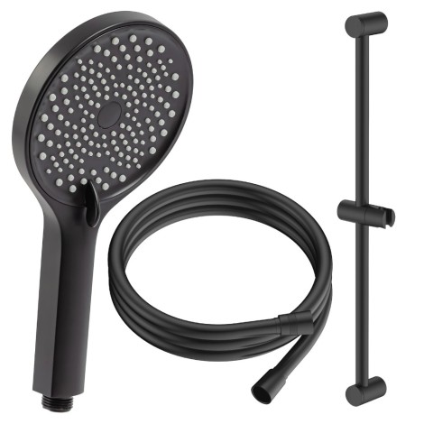 Avapax Ultimate zestaw prysznicowy 3-funkcyjny z drążkiem , czarny