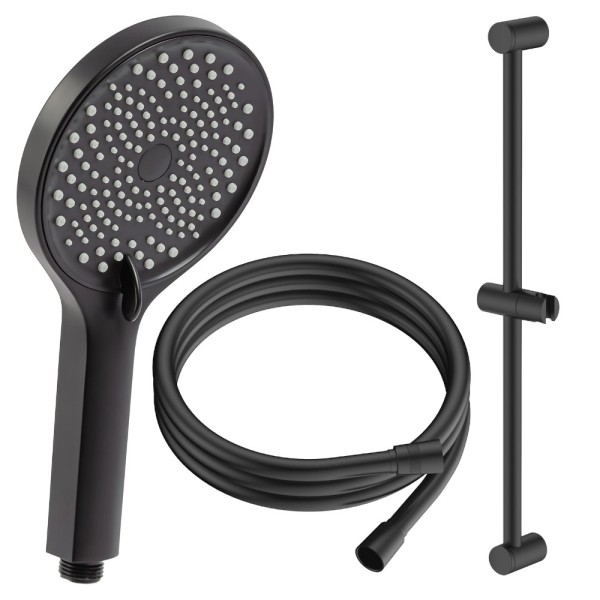 Avapax Ultimate zestaw prysznicowy 3-funkcyjny z drążkiem , czarny