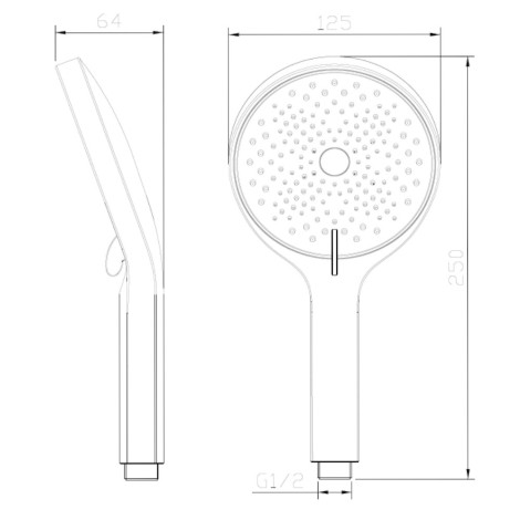 Avapax Ultimate zestaw prysznicowy 3-funkcyjny z drążkiem , gun metal