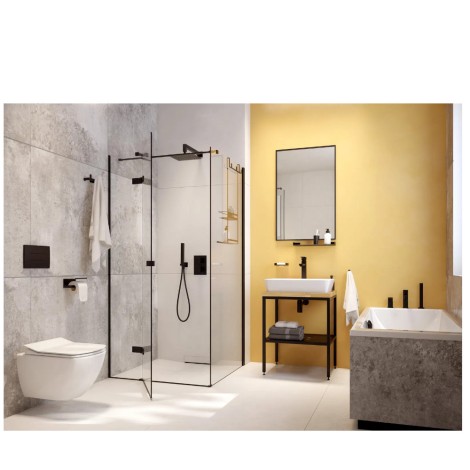 Deante miska wisząca bezkołnierzowa Anemon biała + deska