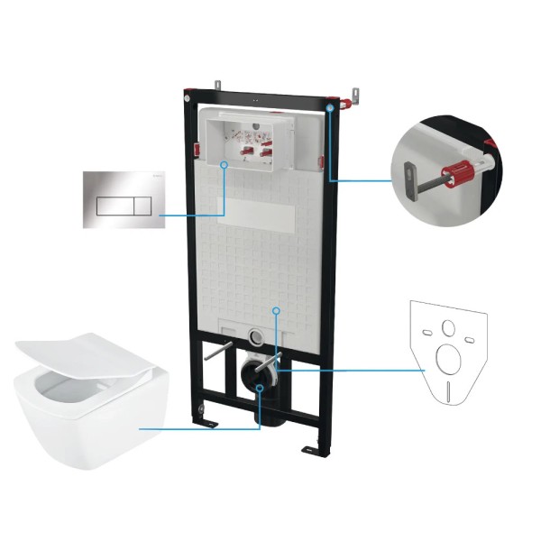 Deante Blur zestaw WC podtynkowy 6 w 1