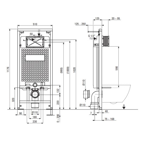 Deante Blur zestaw WC podtynkowy 6 w 1