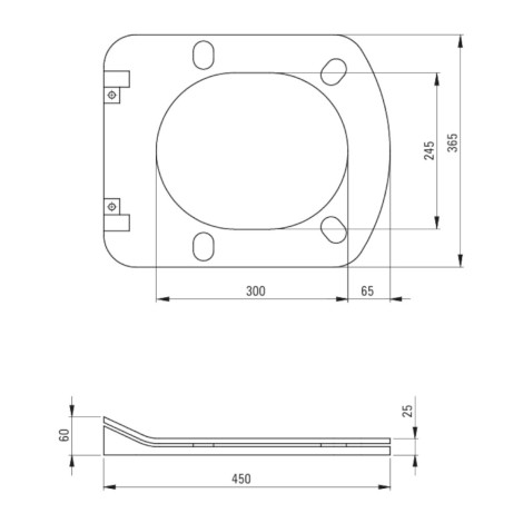 Deante miska wisząca Anemon biała+deska+stelaż+przycisk bianco