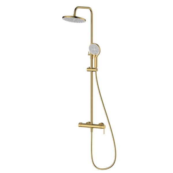 Avapax Ultimate deszczownia 2 funkcyjna z baterią prysznicową złoty szczotkowany