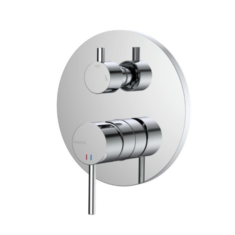 Avapax Ultimate deszczownia zestaw prysznicowy podtynkowy 2 funkcyjny, chrom