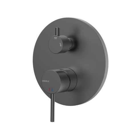Avapax Ultimate deszczownia 2 funkcyjna z baterią prysznicową gun metal