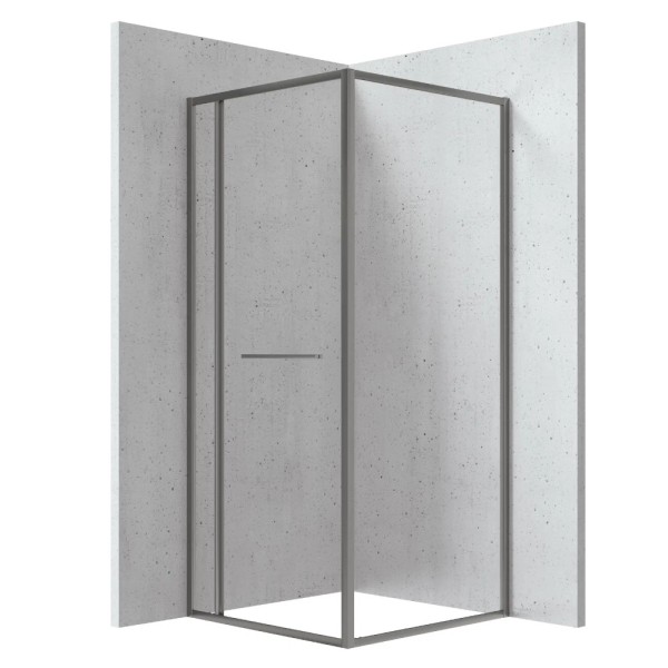 Deante Blur kabina prysznicowa kwadratowa titanium 90x90cm