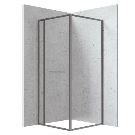 Deante Blur kabina prysznicowa kwadratowa titanium 80x80cm