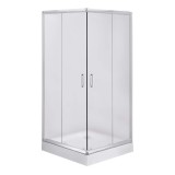 Deante Funkia kabina prysznicowa kwadratowa szkło szronione 80x80cm chrom