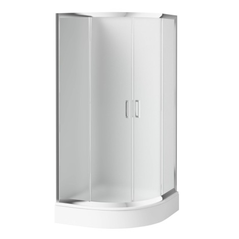 Deante Funkia kabina prysznicowa półokrągła szkło szronione 90x90x185 cm