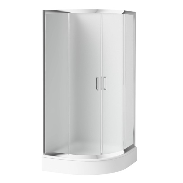 Deante Funkia kabina prysznicowa półokrągła szkło szronione 80x80x185 cm