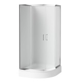 Deante Funkia kabina prysznicowa półokrągła szkło szronione 90x90x170cm chrom