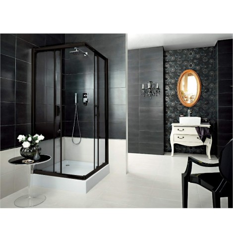 Deante Funkia kabina prysznicowa kwadratowa czarna 80x80x185 cm 