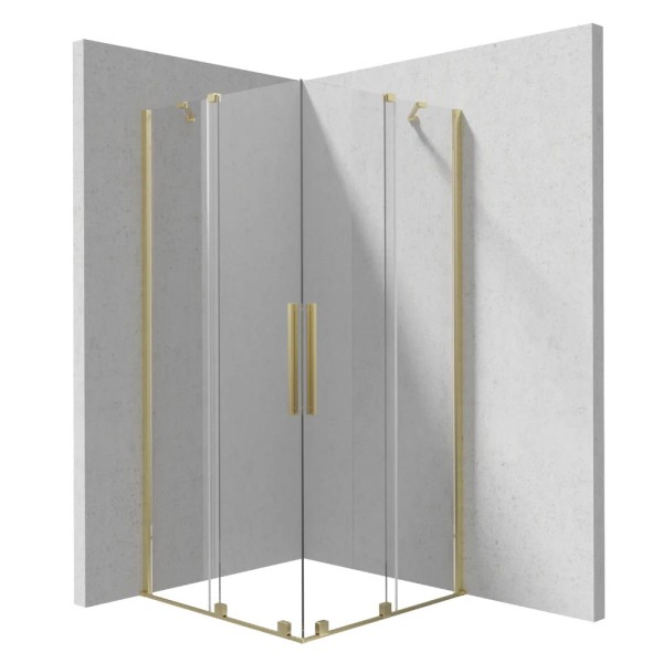 Deante Prizma kabina prysznicowa kwadratowa złoty szczotkowany 100cm