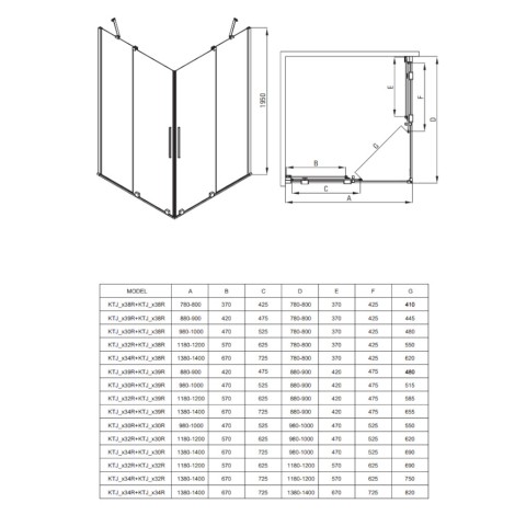 Deante Prizma kabina prysznicowa kwadratowa złoty szczotkowany 100cm