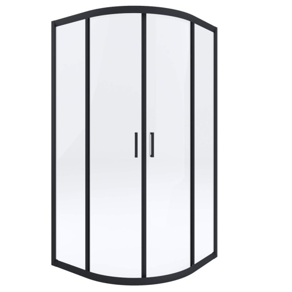 Deante Funkia kabina prysznicowa półokrągła czarna 90x90x185 cm 