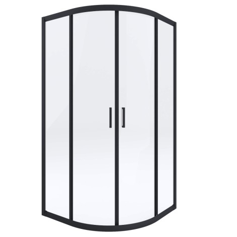 Deante Funkia kabina prysznicowa półokrągła czarna 80x80x185 cm 