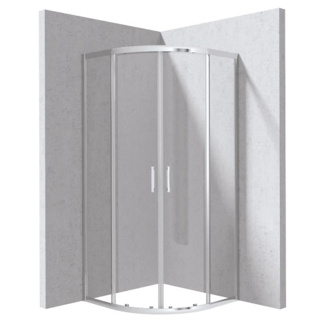 Deante Funkia Evo kabina prysznicowa półokrągła 90x90cm chrom