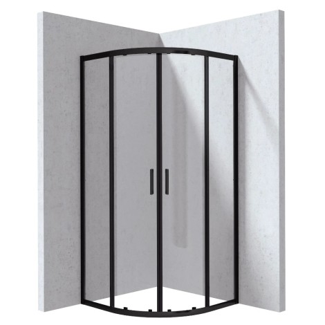 Deante Funkia Evo kabina prysznicowa półokrą czarny 80x80cm