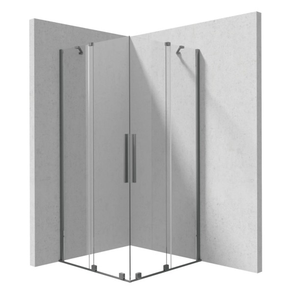 Deante Prizma kabina prysznicowa kwadratowa titanium 90x90x195 cm