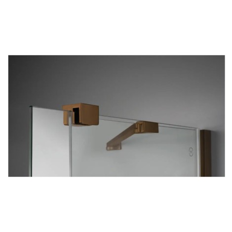 Deante Prizma kabina prysznicowa kwadratowa brąz szczotkowanyy 90x90cm