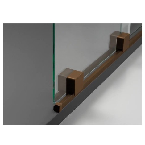 Deante Prizma kabina prysznicowa kwadratowa brąz szczotkowanyy 90x90cm