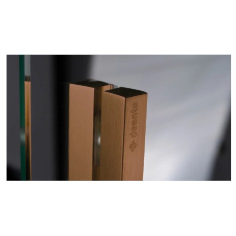 Deante Prizma kabina prysznicowa kwadratowa brąz szczotkowanyy 90x90cm