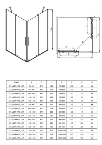 Deante Prizma kabina prysznicowa kwadratowa brąz szczotkowanyy 90x90cm