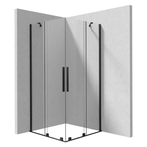 Deante Prizma kabina prysznicowa kwadratowa podwójna ścianka przesuwna 90x90cm czarna